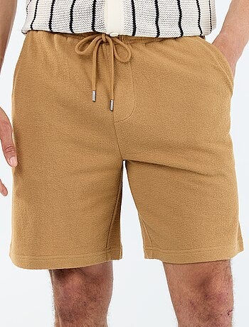 Bermuda con cintura elástica y cordones