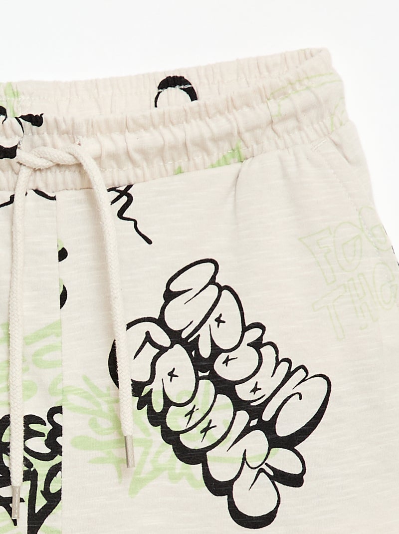 Bermuda con estampado Blanco - Kiabi