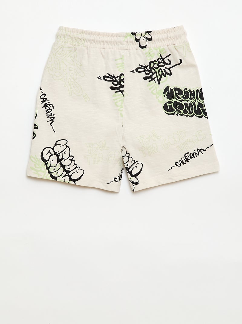 Bermuda con estampado Blanco - Kiabi