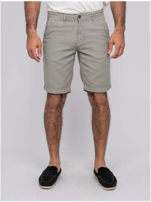 Bermuda de algodón slub BELKINO - Kiabi