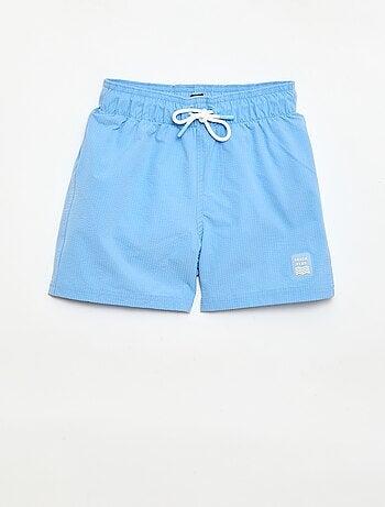 Bermuda de baño con efecto gofrado