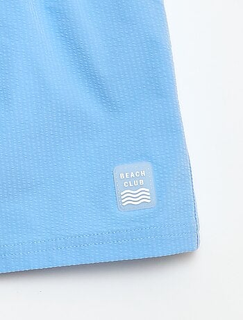 Bermuda de baño con efecto gofrado