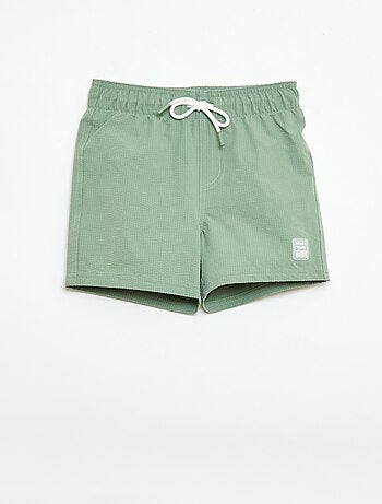 Bermuda de baño con efecto gofrado