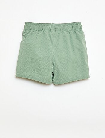 Bermuda de baño con efecto gofrado