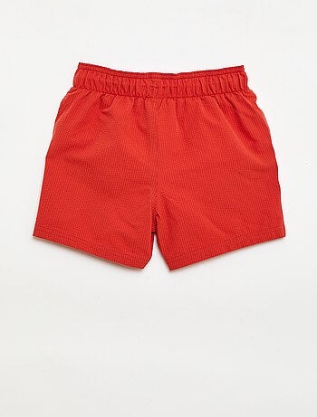 Bermuda de baño con efecto gofrado