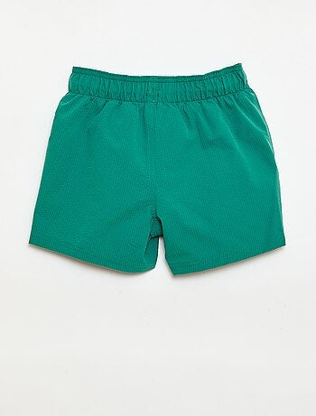 Bermuda de baño con efecto gofrado