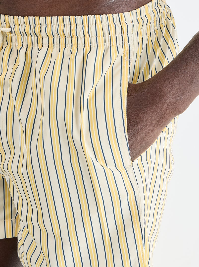 Bermuda de baño con estampado Amarillo - Kiabi