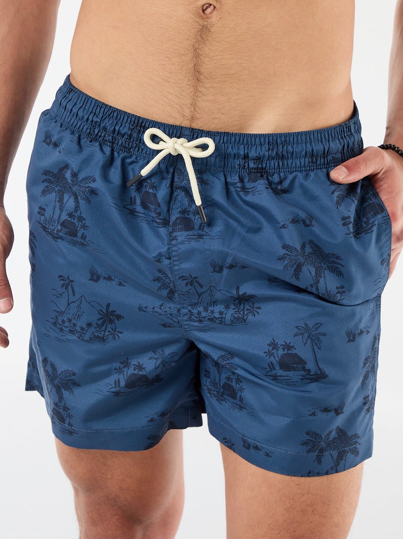 Bermuda de baño con estampado Azul - Kiabi