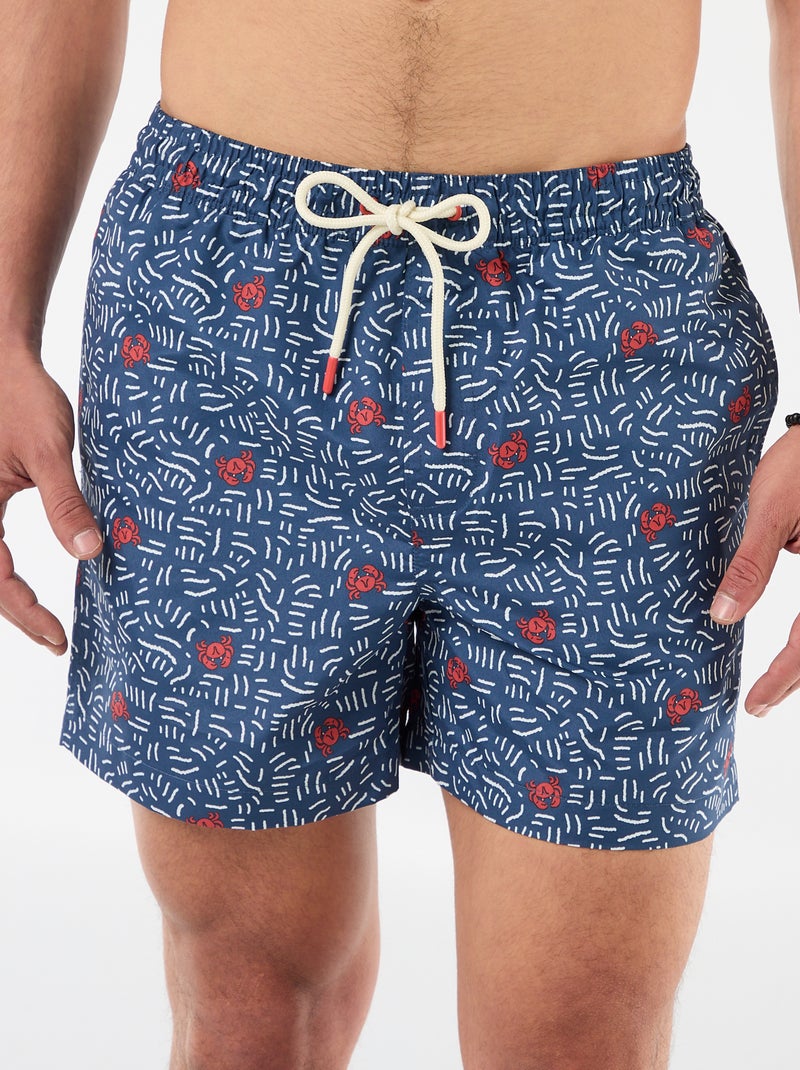 Bermuda de baño con estampado Azul - Kiabi