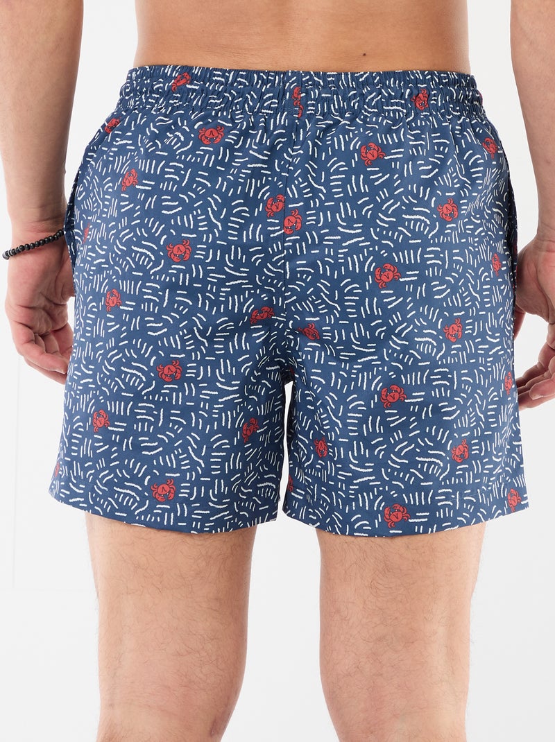 Bermuda de baño con estampado Azul - Kiabi