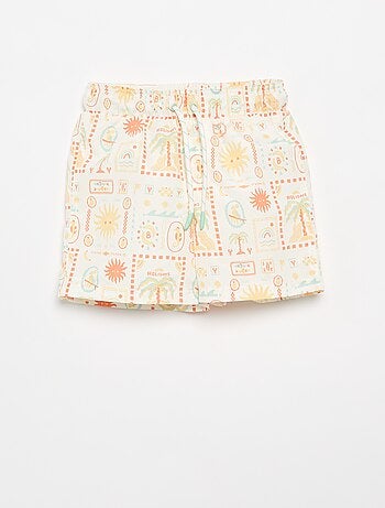Bermuda de baño estampado "mar" integral