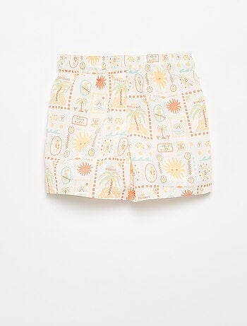 Bermuda de baño estampado "mar" integral