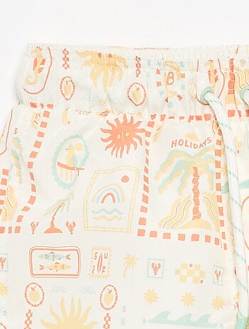 Bermuda de baño estampado "mar" integral