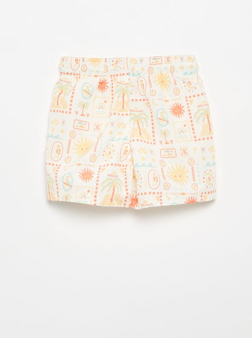 Bermuda de baño con estampado integral 'mar' - Kiabi