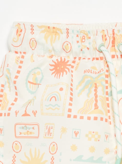 Bermuda de baño con estampado integral 'mar' - Kiabi