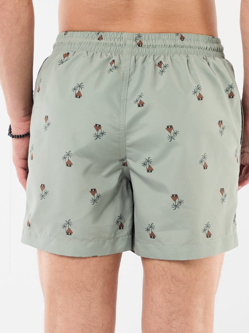 Bermuda de baño con estampado Kaki - Kiabi