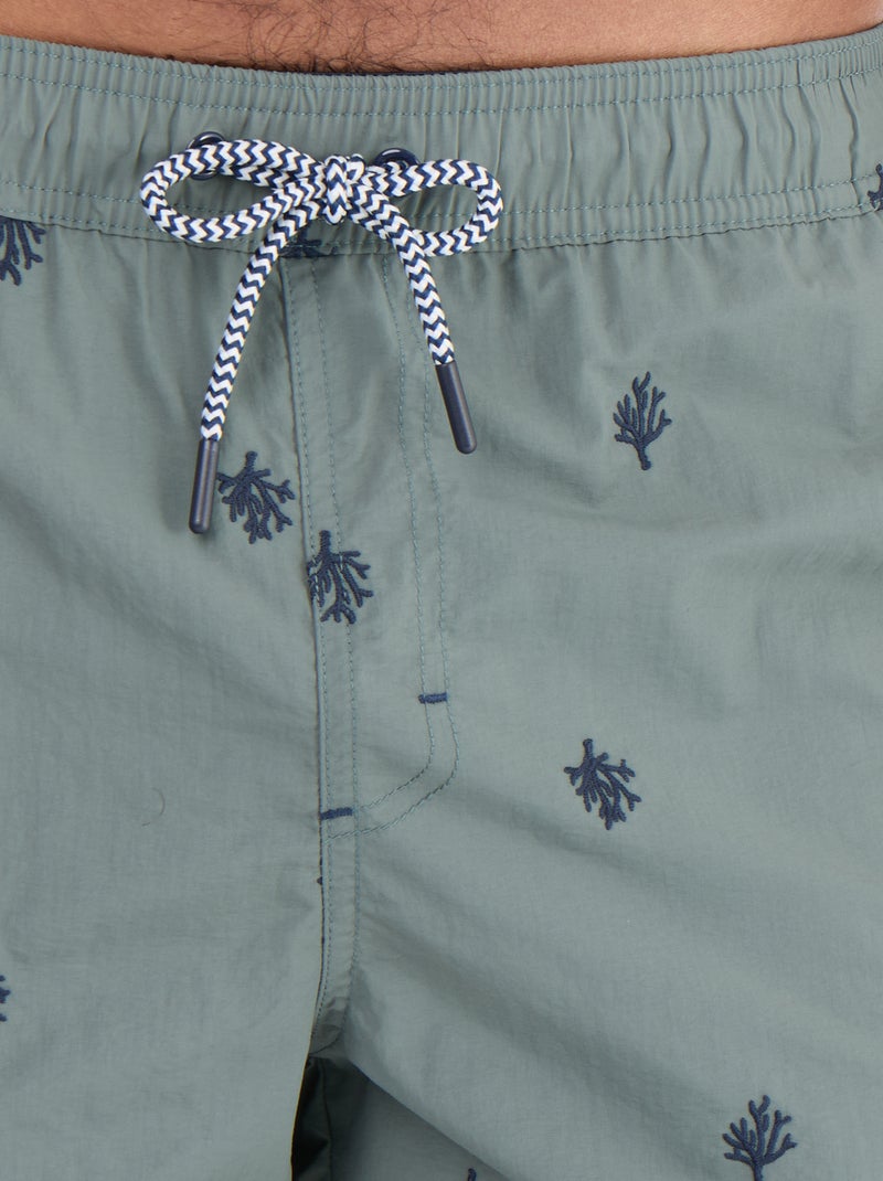 Bermuda de baño con estampado Verde - Kiabi