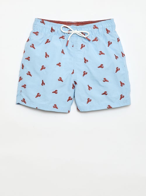 Bermuda de baño estampado integral con motivos tropicales - Kiabi