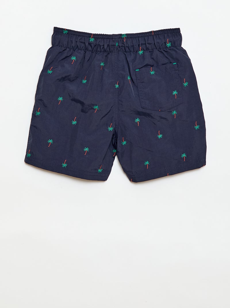 Bermuda de baño estampado integral con motivos tropicales Azul - Kiabi