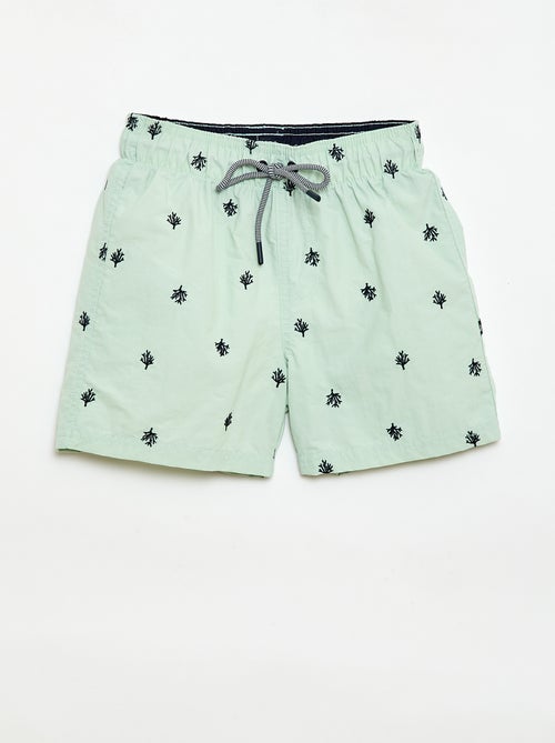 Bermuda de baño estampado integral con motivos tropicales - Kiabi