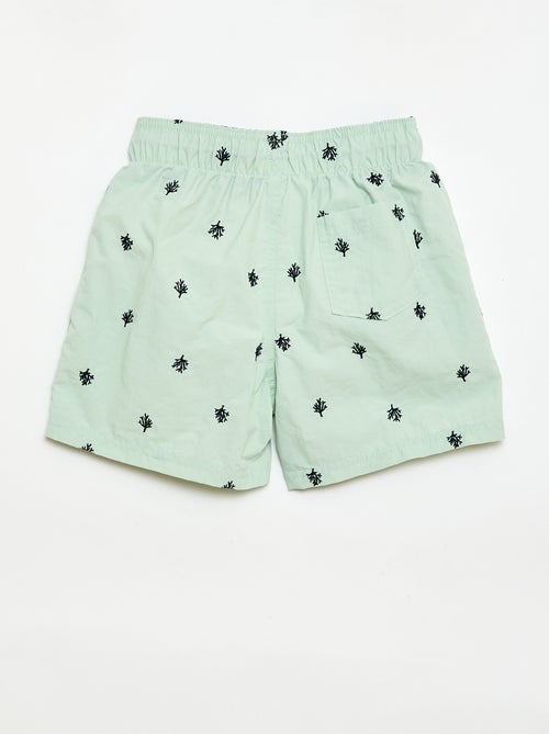 Bermuda de baño estampado integral con motivos tropicales - Kiabi