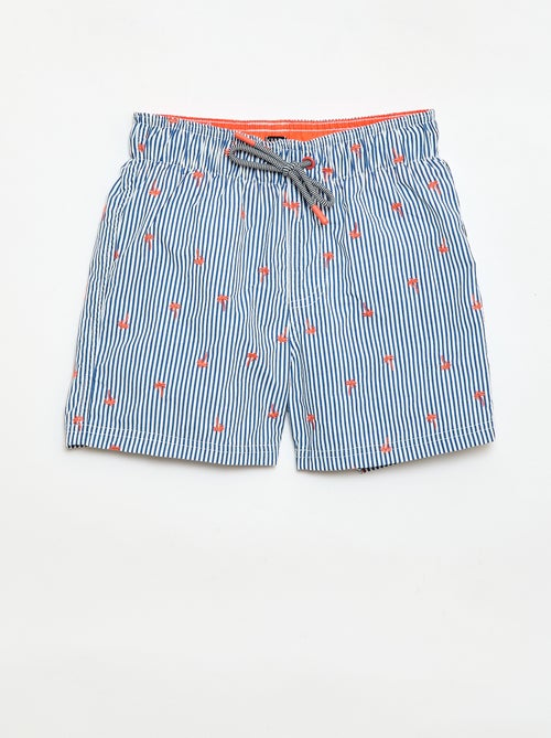 Bermuda de baño estampado integral con motivos tropicales - Kiabi