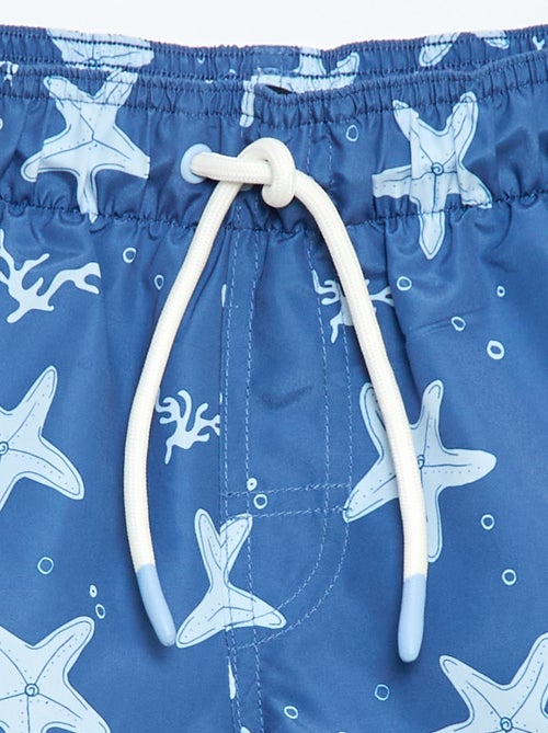 Bermuda de baño estampado "mar" integral - Kiabi