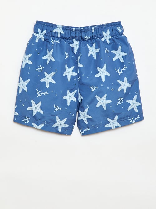 Bermuda de baño estampado "mar" integral - Kiabi