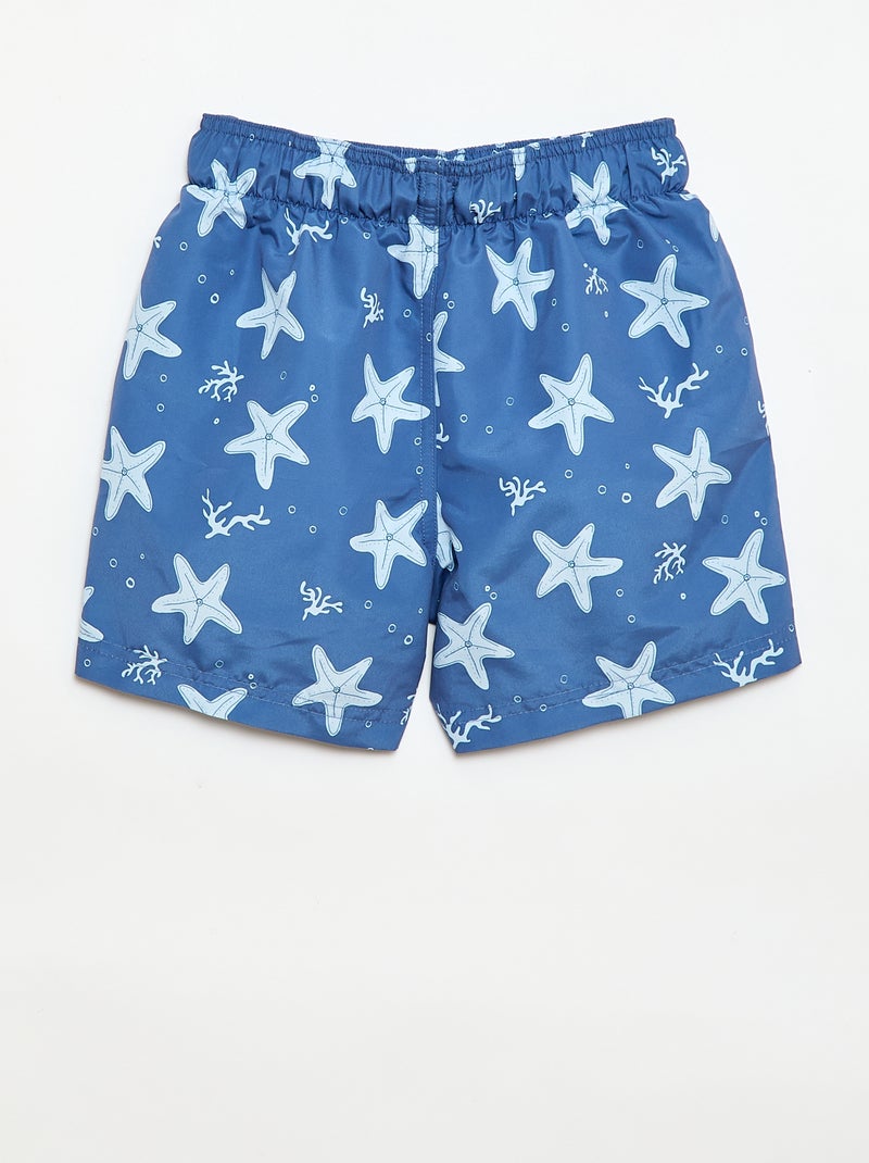 Bermuda de baño estampado "mar" integral Azul - Kiabi