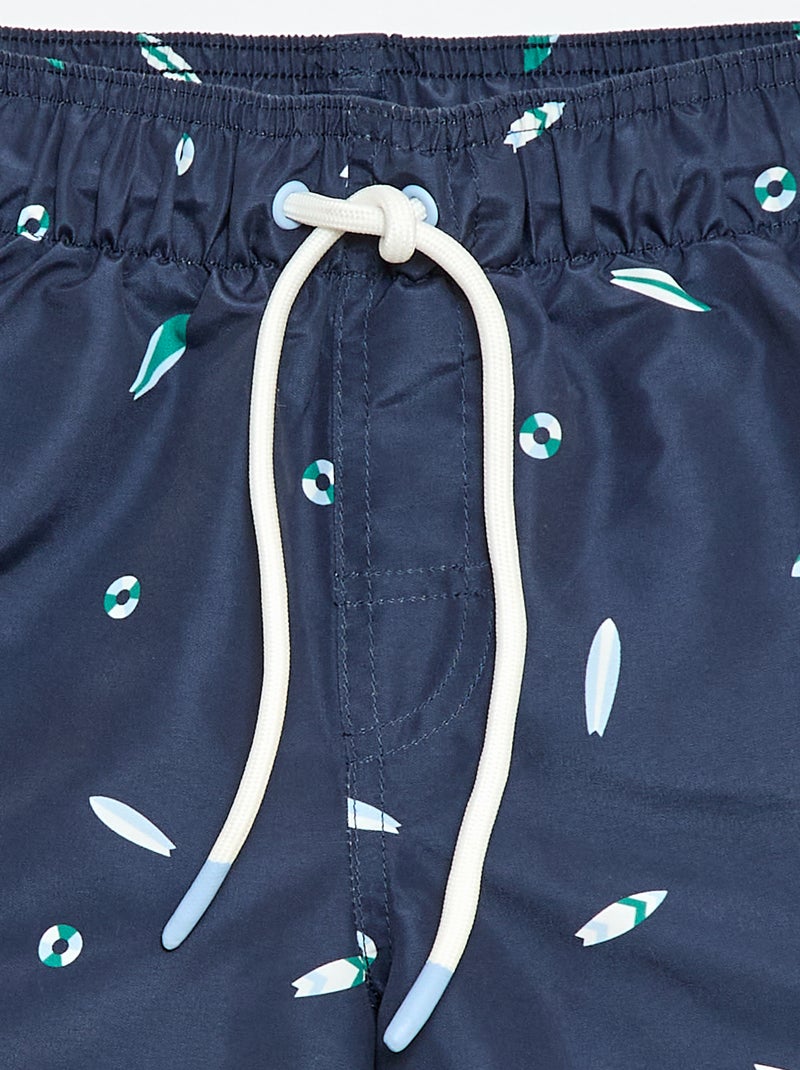 Bermuda de baño estampado "surf" integral Azul - Kiabi