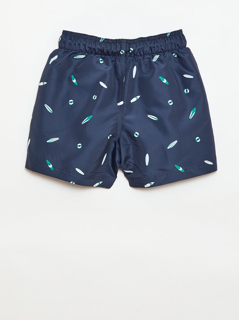 Bermuda de baño estampado "surf" integral Azul - Kiabi
