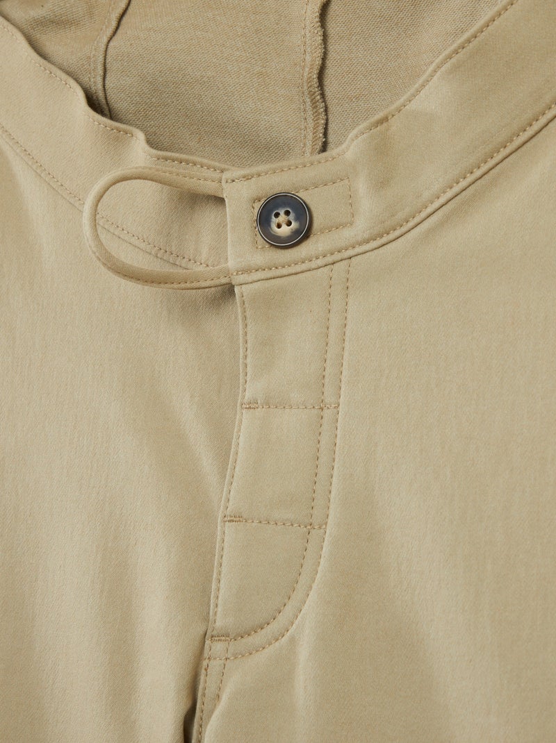 Bermuda de felpa - colección fácil de poner beige - Kiabi