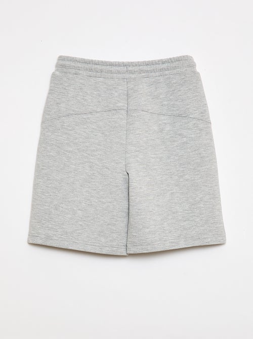 Bermuda de felpa con bolsillos con cremallera - Kiabi