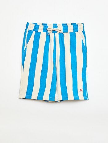 Bermuda de felpa con estampado y 2 bolsillos