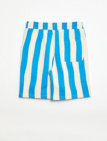 Bermuda de felpa con estampado y 2 bolsillos