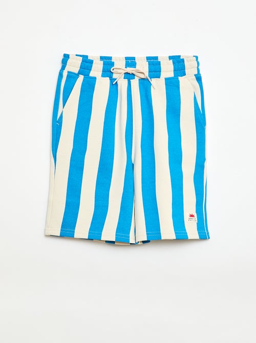 Bermuda de felpa con estampado y 2 bolsillos - Kiabi