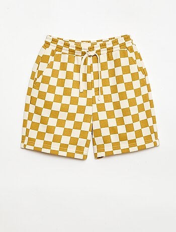 Bermuda de felpa estampada