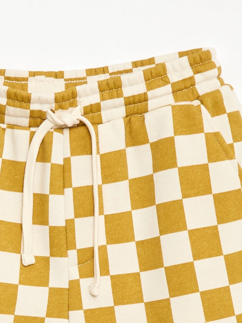 Bermuda de felpa estampada Beige - Kiabi