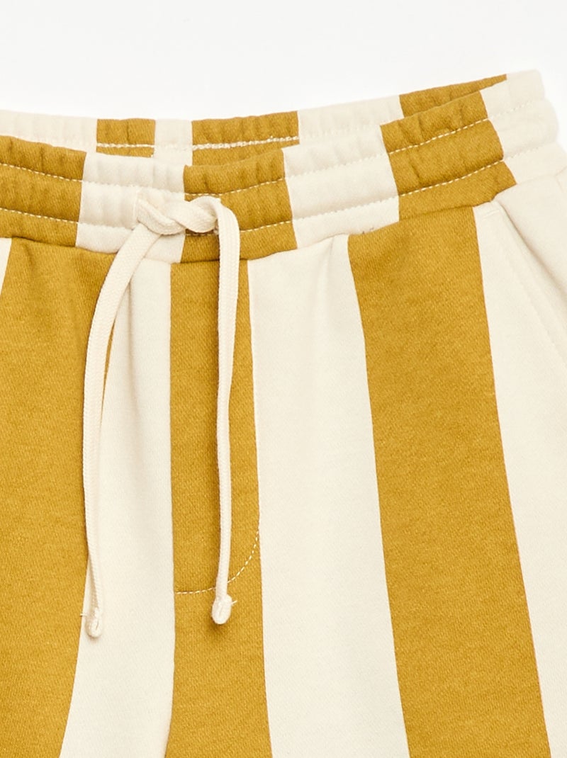 Bermuda de felpa estampada Beige - Kiabi