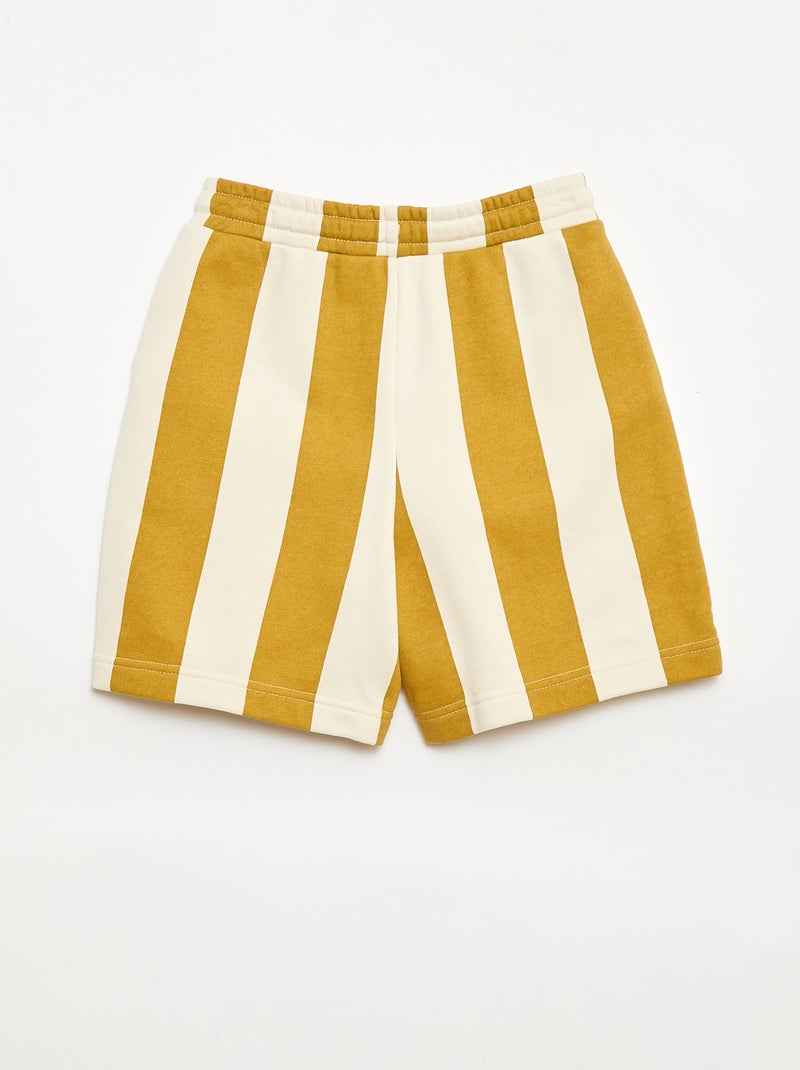 Bermuda de felpa estampada Beige - Kiabi