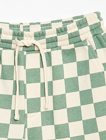 Bermuda de felpa estampada