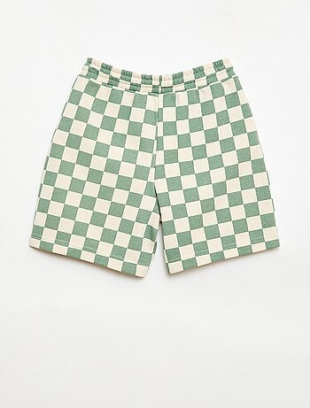 Bermuda de felpa estampada