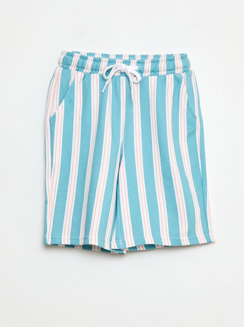Bermuda de felpa francesa con estampado - Kiabi