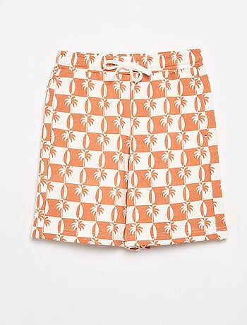 Bermuda de felpa francesa estampada