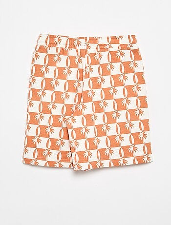 Bermuda de felpa francesa estampada
