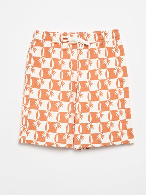Bermuda de felpa francesa estampada - Kiabi