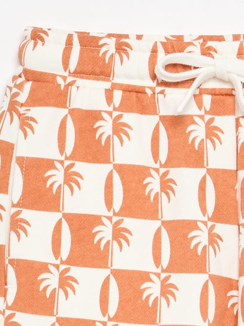 Bermuda de felpa francesa estampada - Kiabi