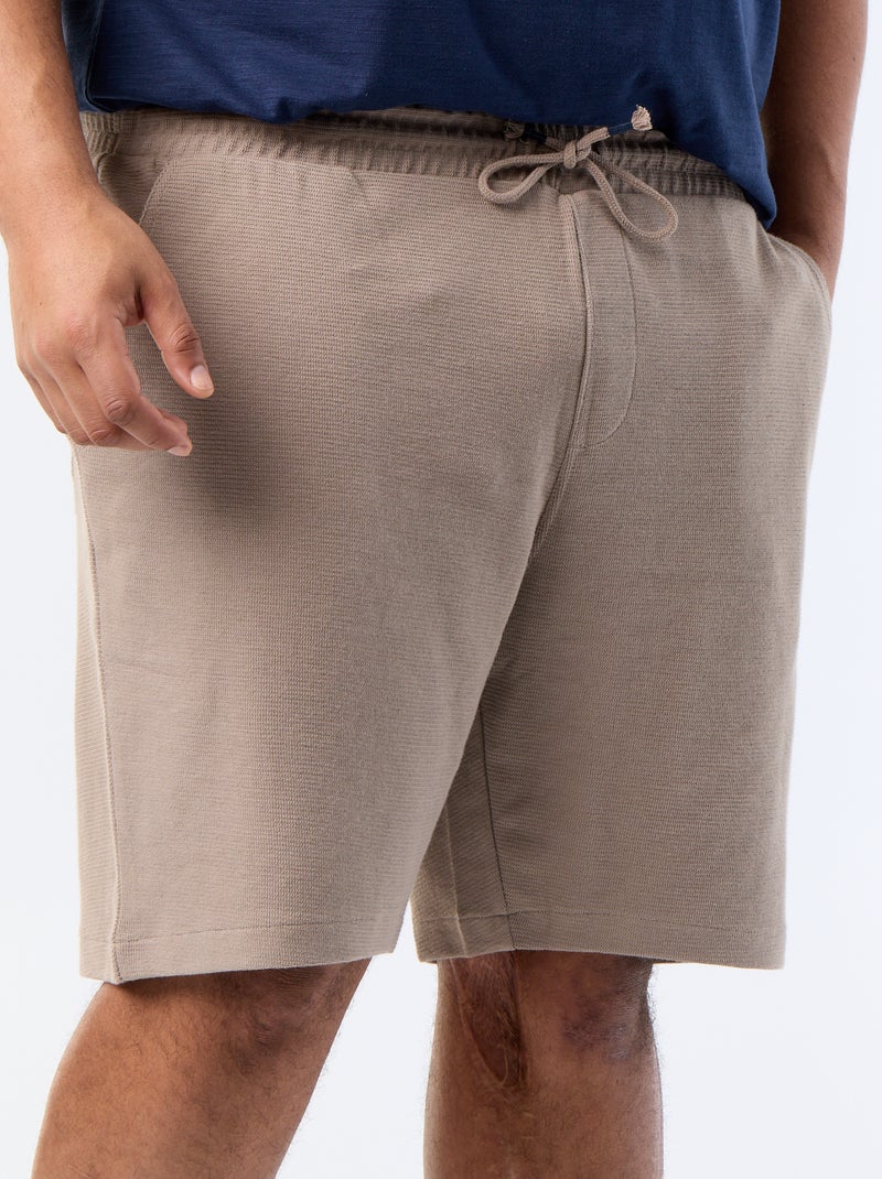 Bermuda de felpa ligera Beige - Kiabi