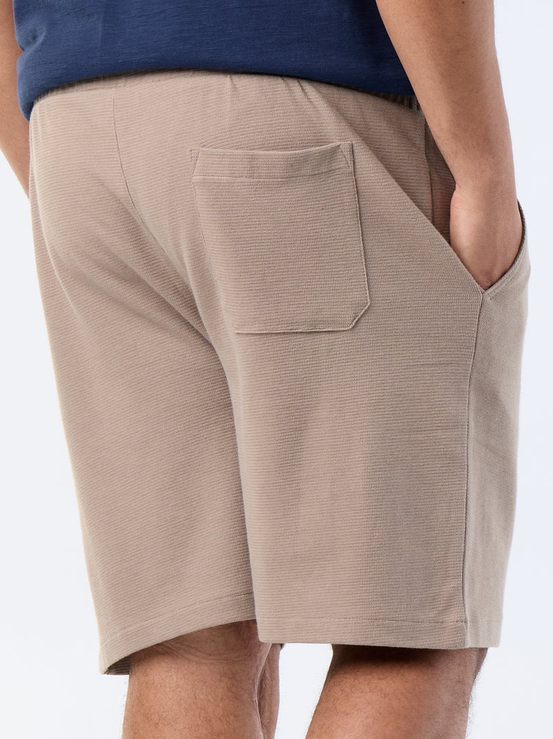 Bermuda de felpa ligera Beige - Kiabi