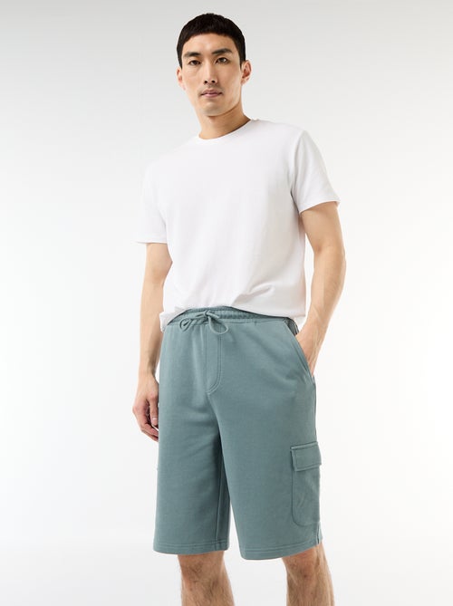 Bermuda de felpa ligera con bolsillos con solapa - Kiabi